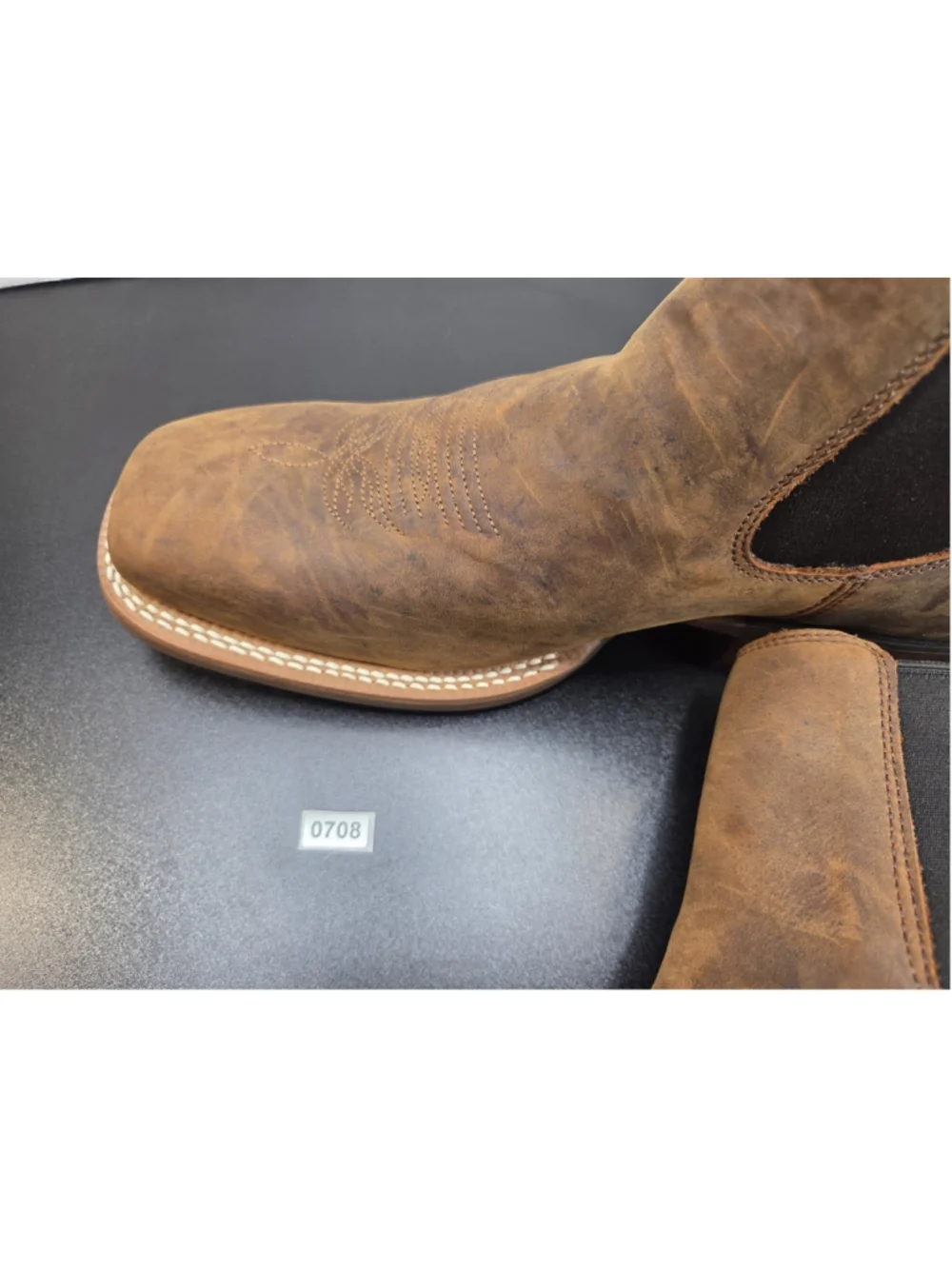 Justin FN4150 Men’s Chelsea Western Boots Brown Leather Slip On Size 11D NWT 708